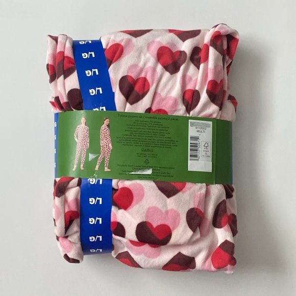 Kate Spade Two-Piece Pajama Set Hearts Large - Picture 3 of 8